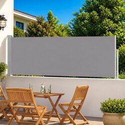 User-Friendly Retractable Grey Awning 100x500 cm
