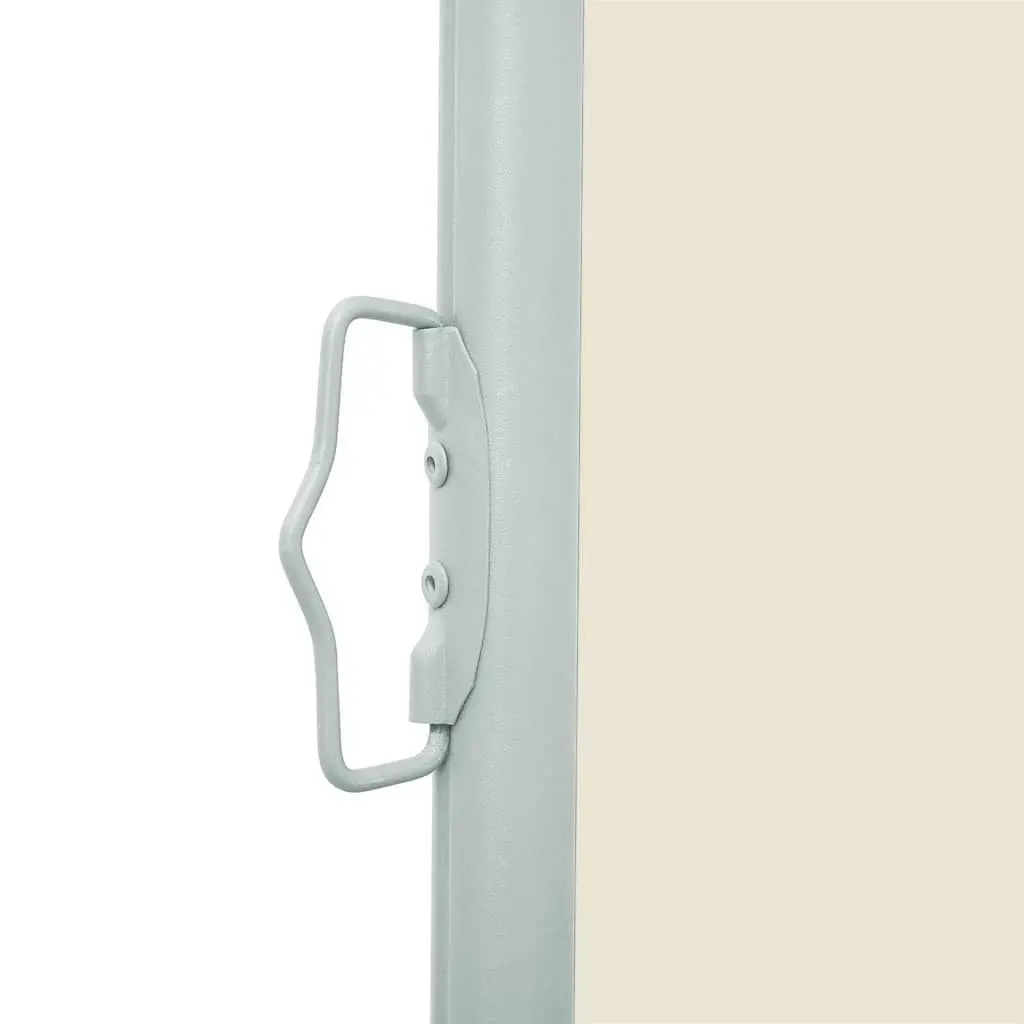 Retractable Side Awning Cream 117x514cm Patio Privacy Screen Balcony Sunshade