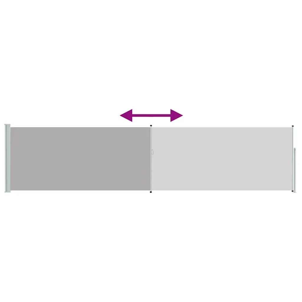 Grey Retractable Awning 120x500cm