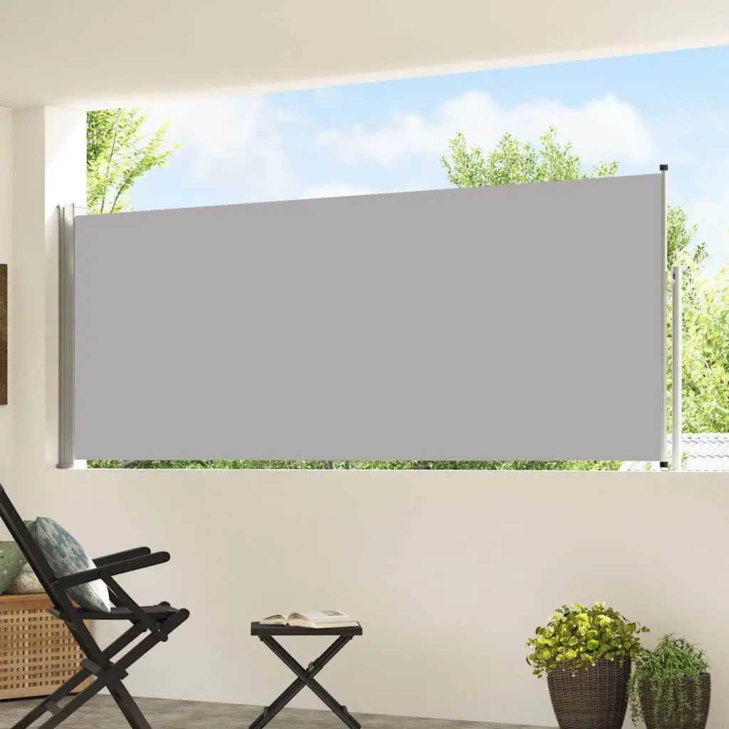 Grey Retractable Awning 120x500cm