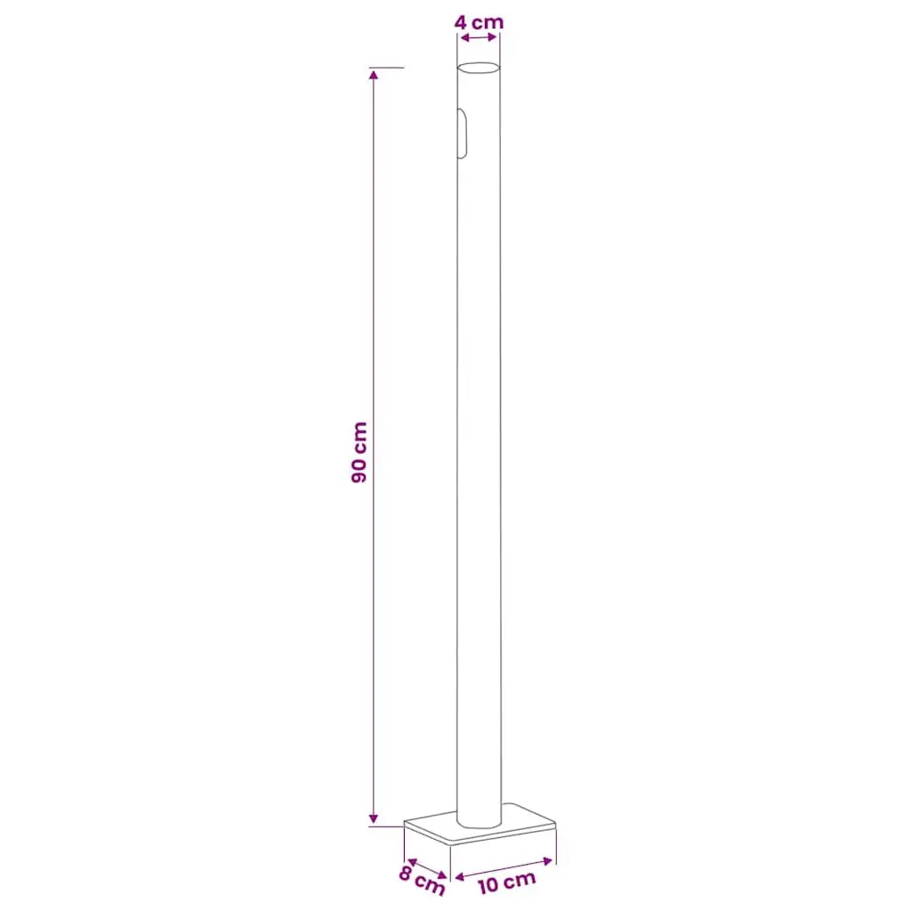 Retractable Privacy Screen Shade Awning Cream 140x500cm for Outdoor Patios and Balconies