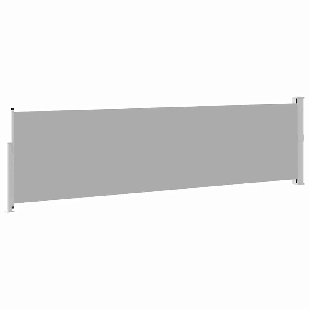Retractable Side Awning Privacy Shade Grey 140x500cm Outdoor