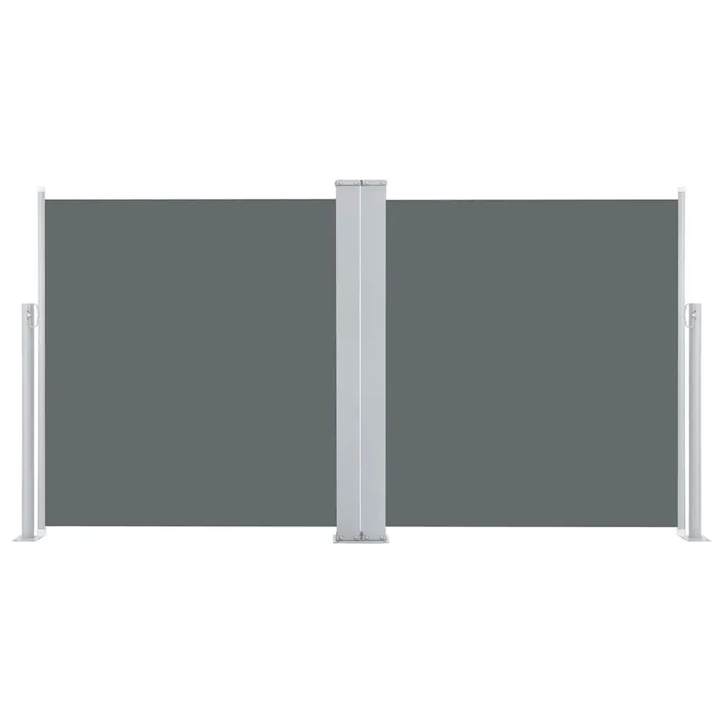 Retractable Awning Privacy Screen Shade 100 cm Height 600 cm Width Anthracite for Garden Patio Outdoor Space