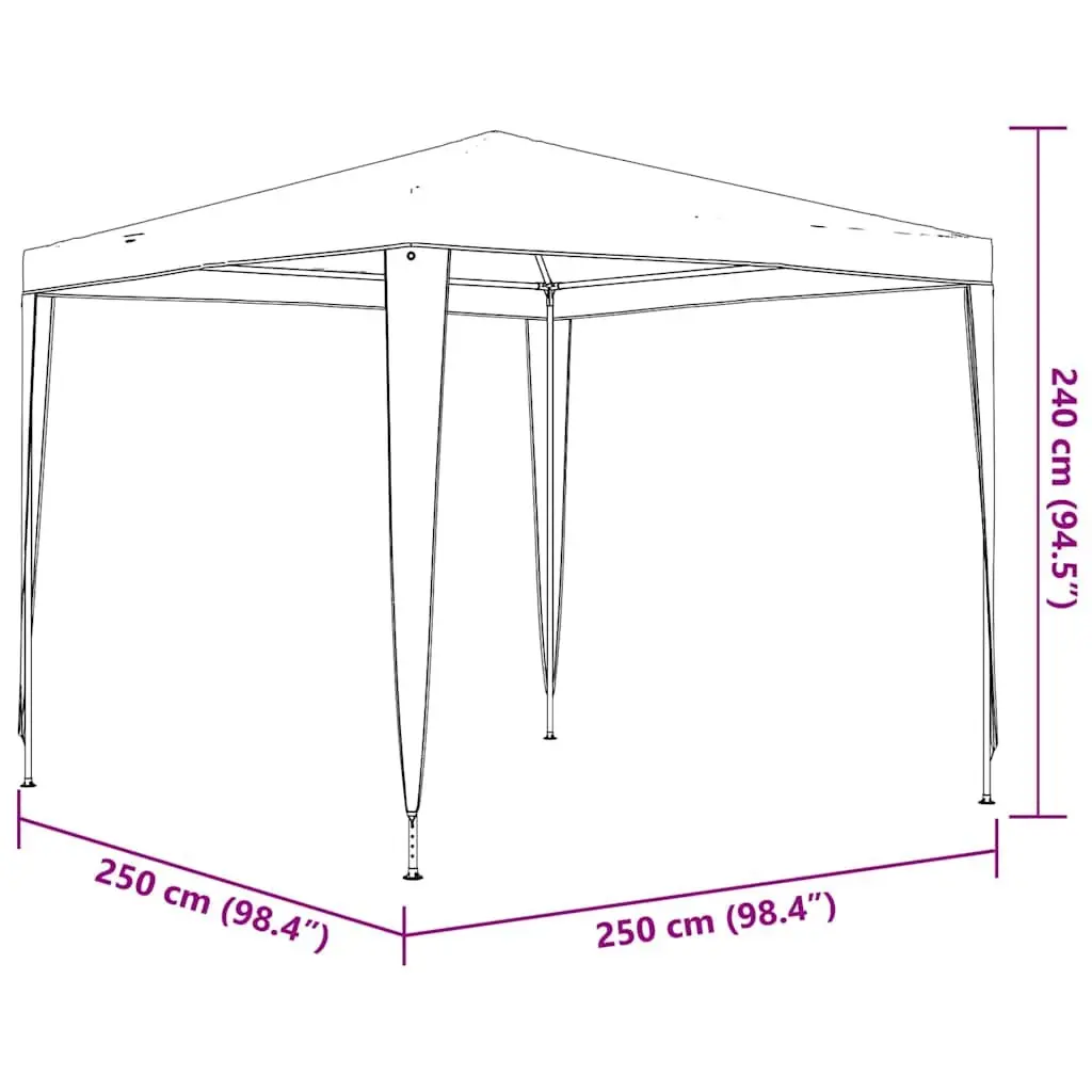 Party Tent Outdoor Canopy Gazebo 2.5x2.5m White Structure Frame