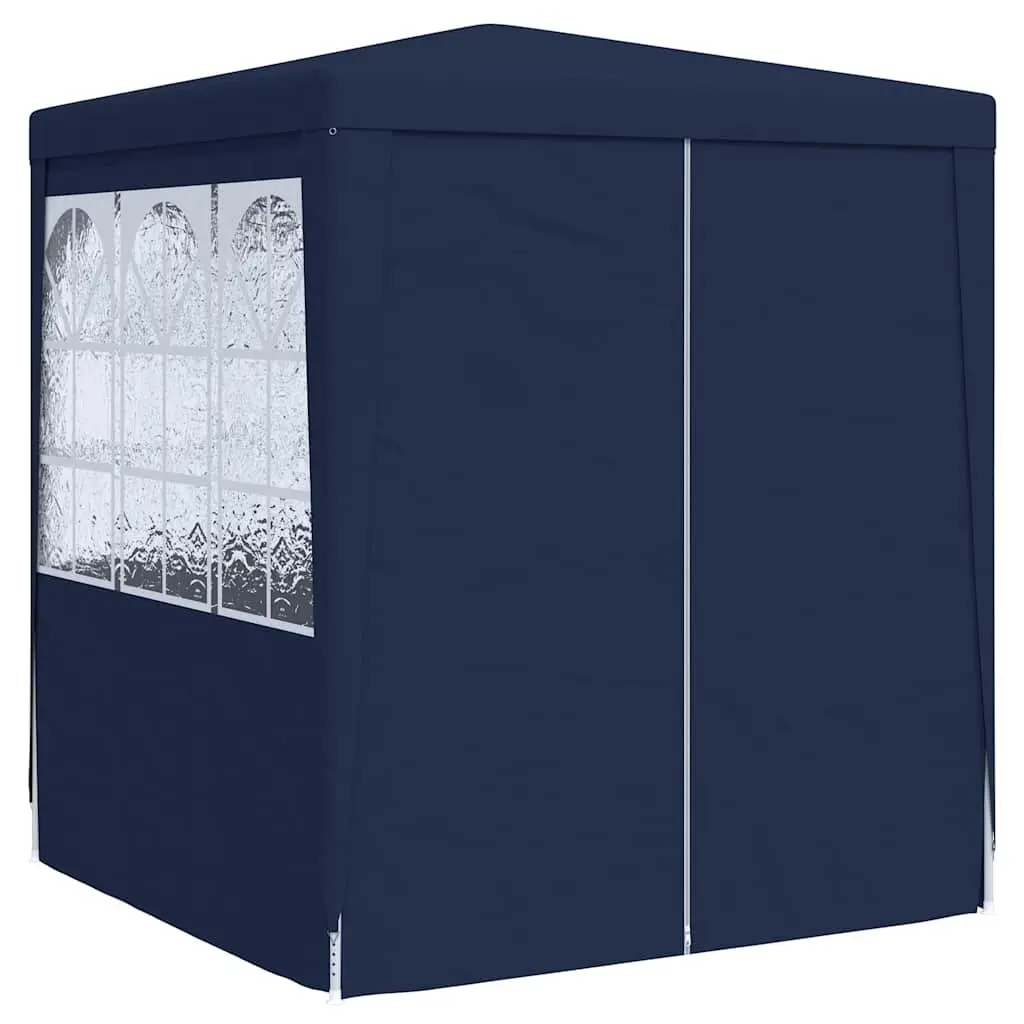 Party Tent 2x2 m Blue with Side Walls Outdoor Gazebo Garden Marquee