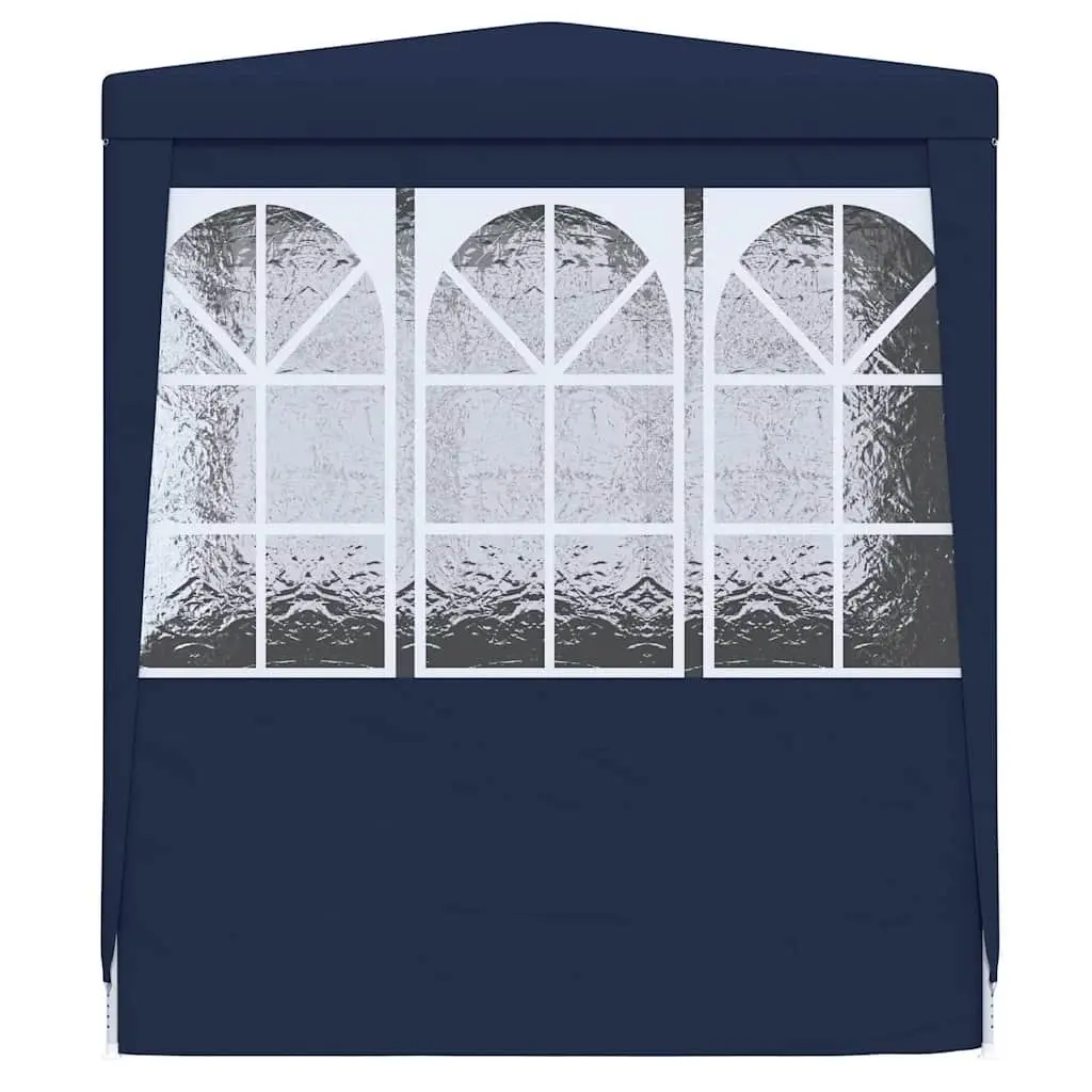 Party Tent 2x2 m Blue with Side Walls Outdoor Gazebo Garden Marquee