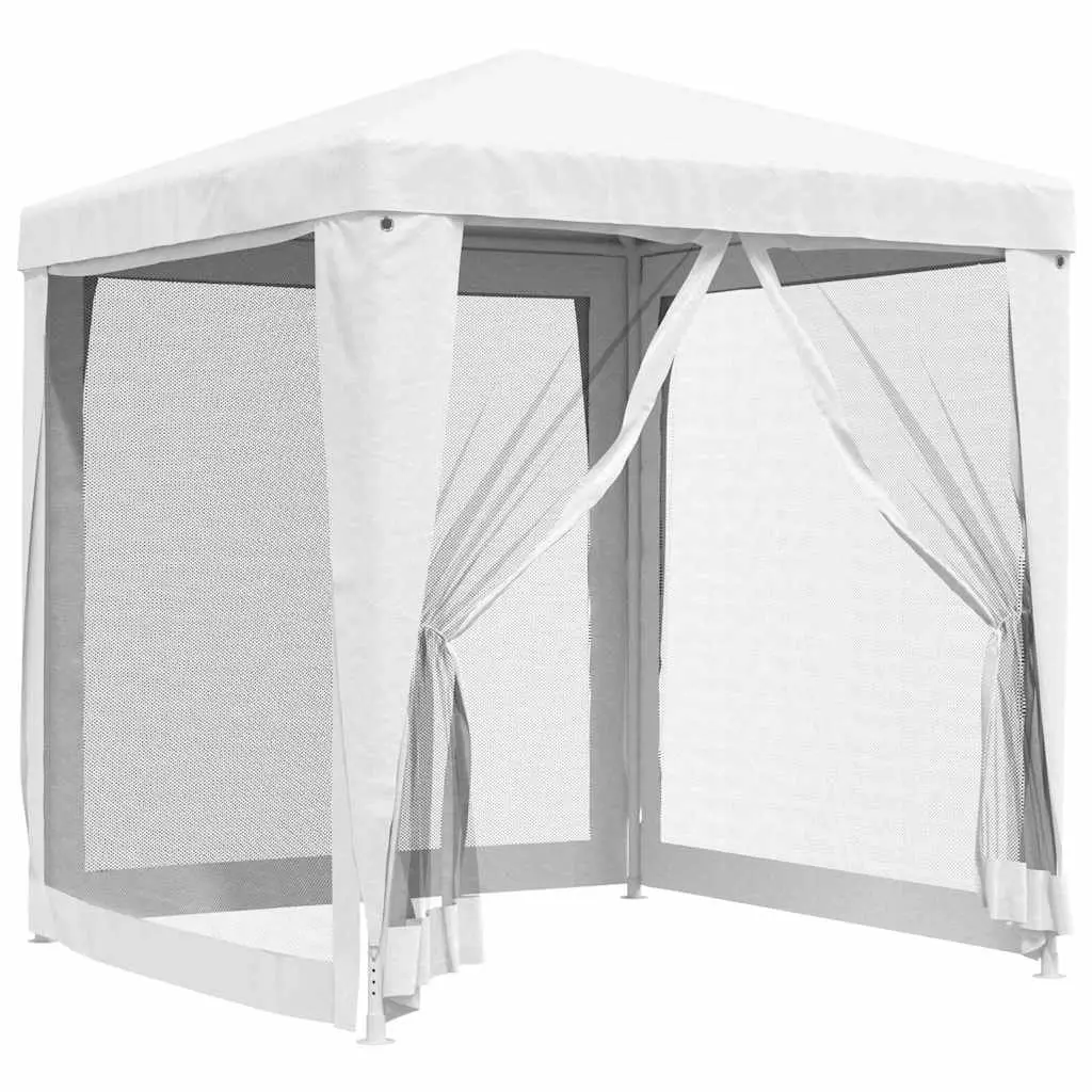 Outdoor Canopy Tent with Mesh Walls 2x2m White for Events and Gatherings