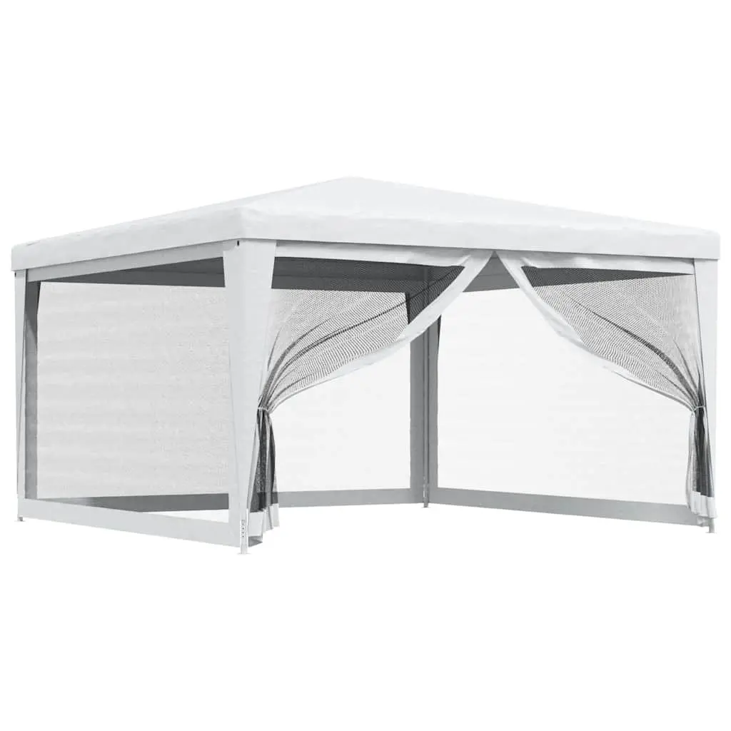 Party Tent 4x4m White Mesh Sidewalls Outdoor Gazebo Marquee Events Weddings