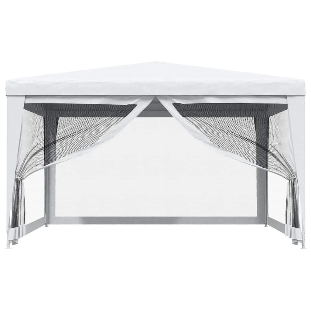 Party Tent 4x4m White Mesh Sidewalls Outdoor Gazebo Marquee Events Weddings