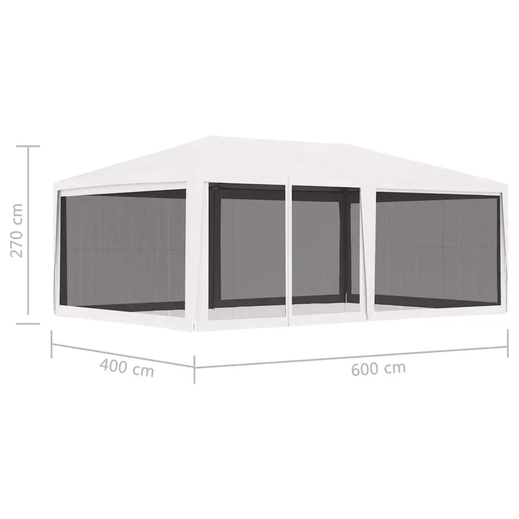 Party Tent Outdoor Gazebo 4x6m with Mesh Sidewalls for Weddings Events