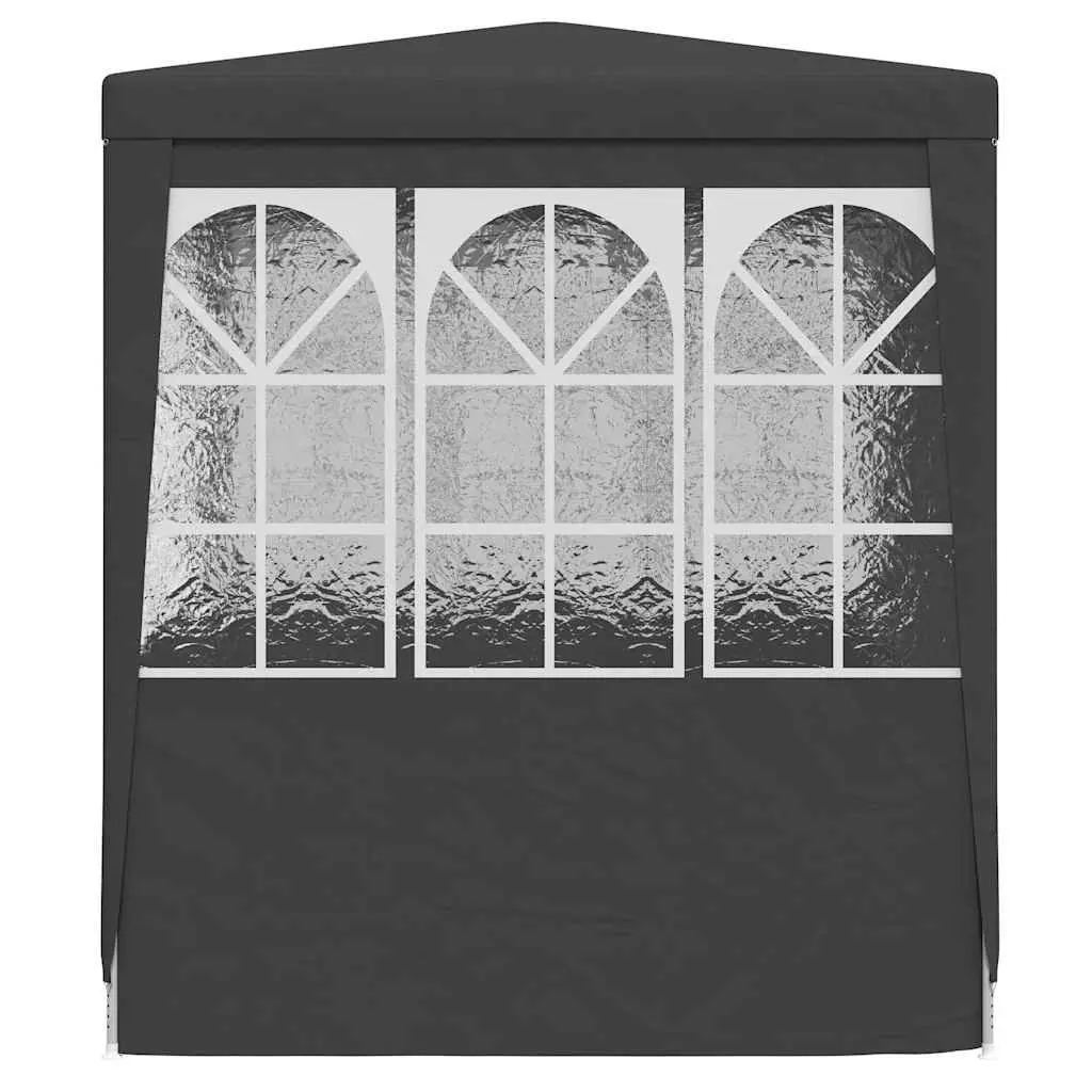 Party Tent UV and Water Resistant 2x2m Outdoor Gazebo Canopy with Side Walls Windows and Zippered Door Anthracite