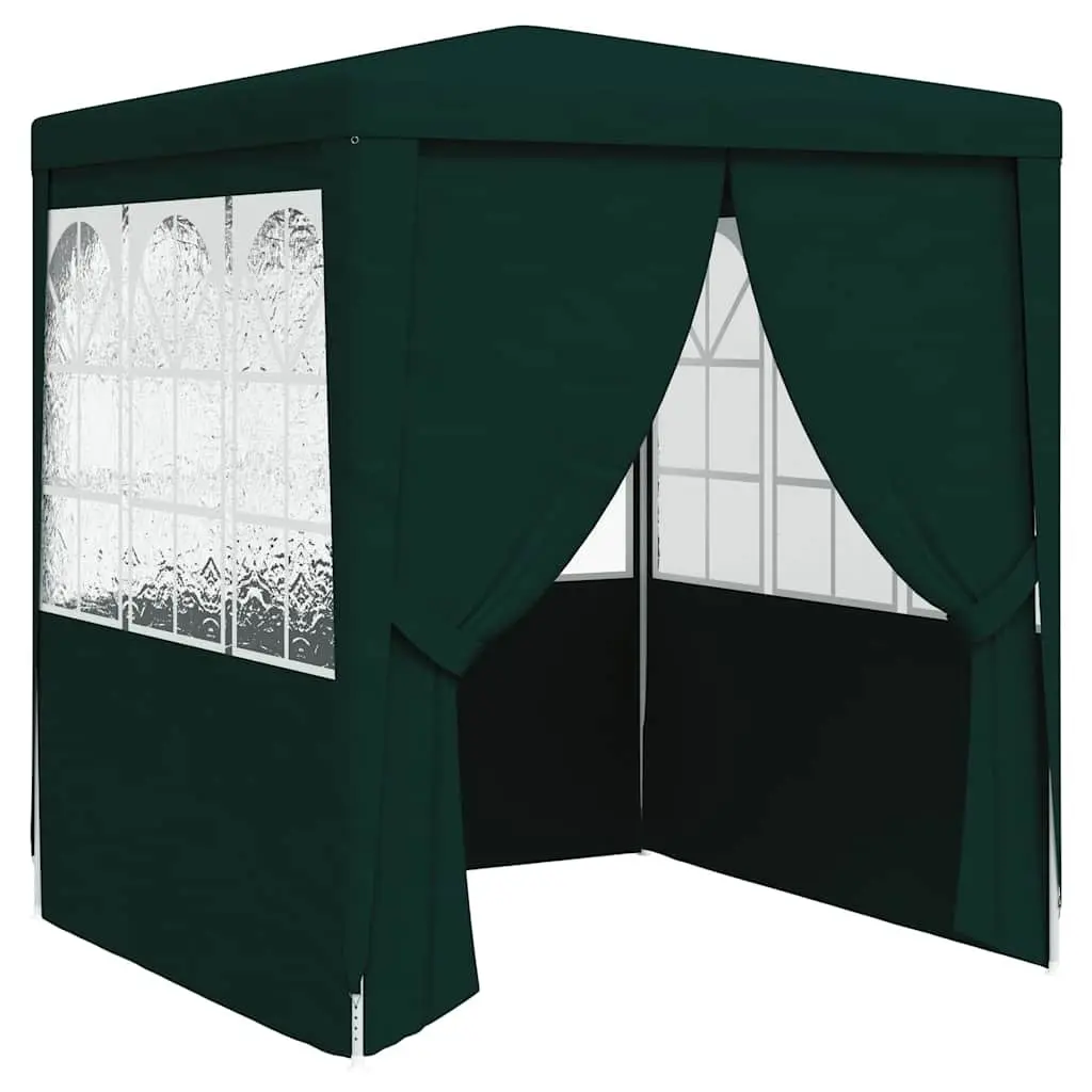 Party Tent Green Outdoor Canopy 2x2m with Side Walls Door Windows