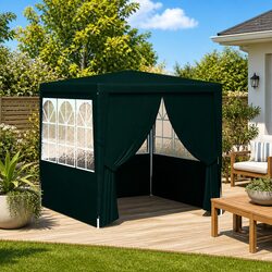 Your 2.5x2.5 m Green Party Tent Awaits You