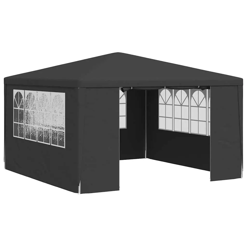 Party Tent Anthracite 4x4 m Outdoor Garden Gazebo Canopy with Side Walls