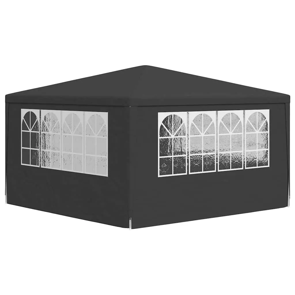 Party Tent Anthracite 4x4 m Outdoor Garden Gazebo Canopy with Side Walls