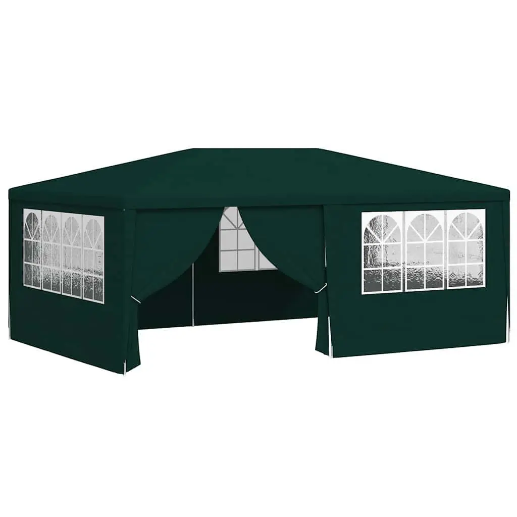 Party Tent Green 4x6m Outdoor Canopy Gazebo with Side Walls Windows Door Panels