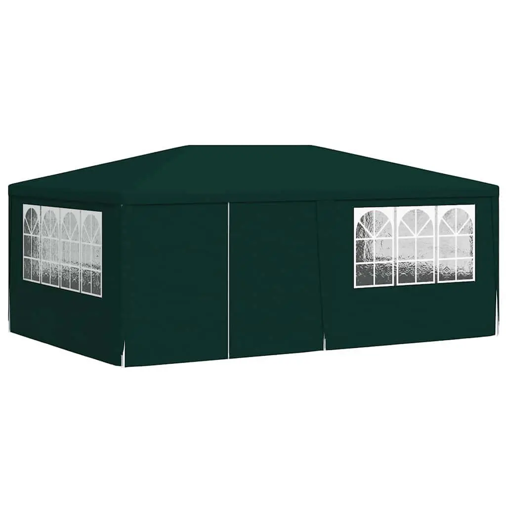 Party Tent Green 4x6m Outdoor Canopy Gazebo with Side Walls Windows Door Panels