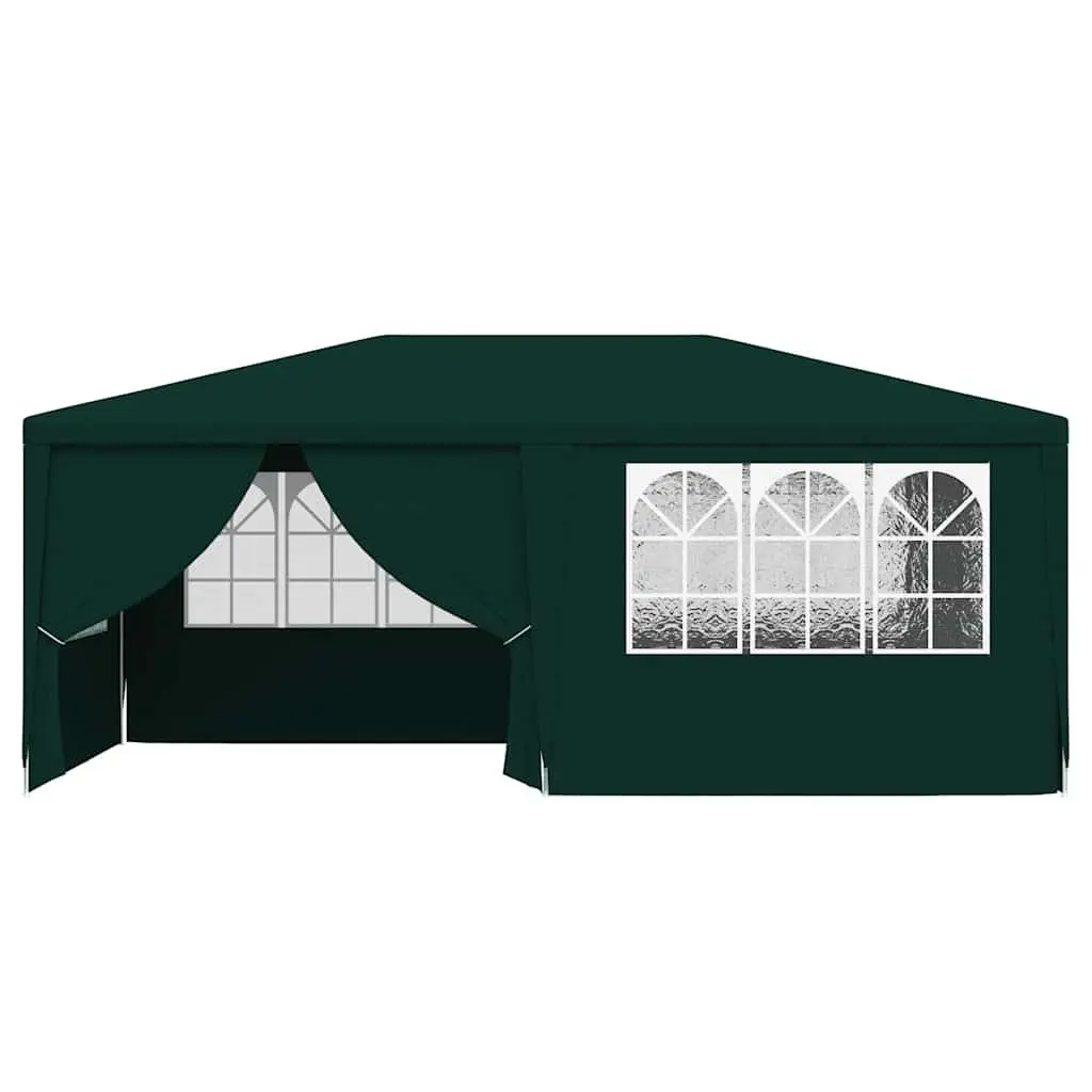 Party Tent Green 4x6m Outdoor Canopy Gazebo with Side Walls Windows Door Panels