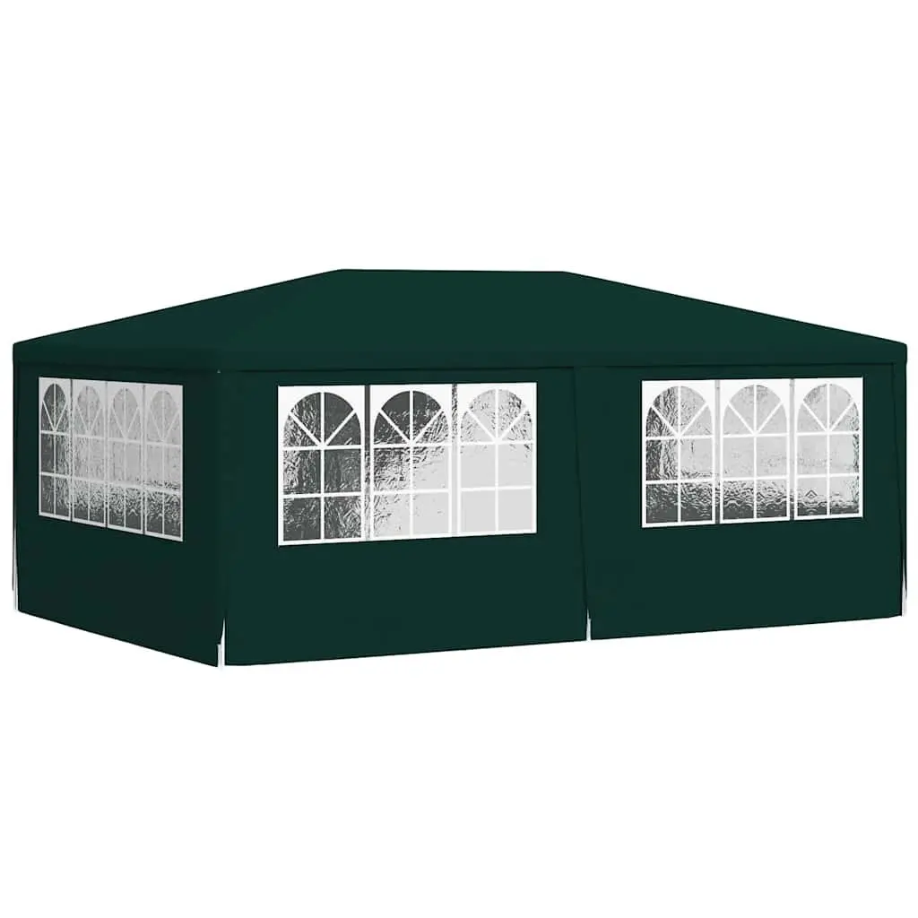 Party Tent Green 4x6m Outdoor Canopy Gazebo with Side Walls Windows Door Panels