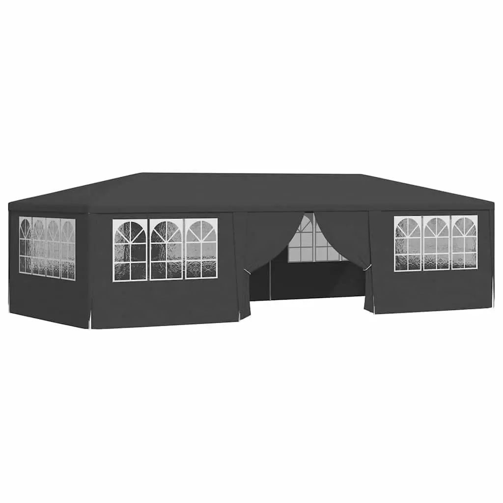 Party Tent Anthracite 4x9 m Outdoor Canopy Gazebo with Side Walls Panels Door