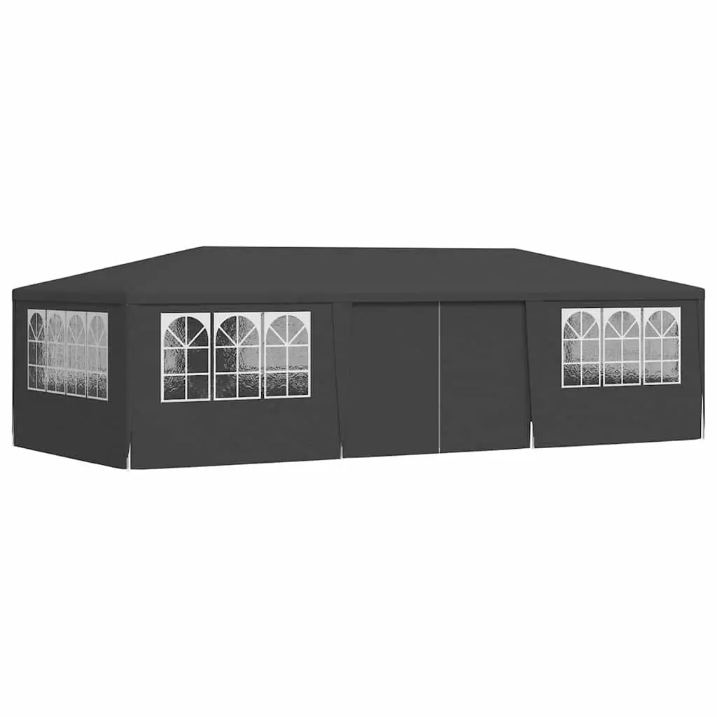 Party Tent Anthracite 4x9 m Outdoor Canopy Gazebo with Side Walls Panels Door