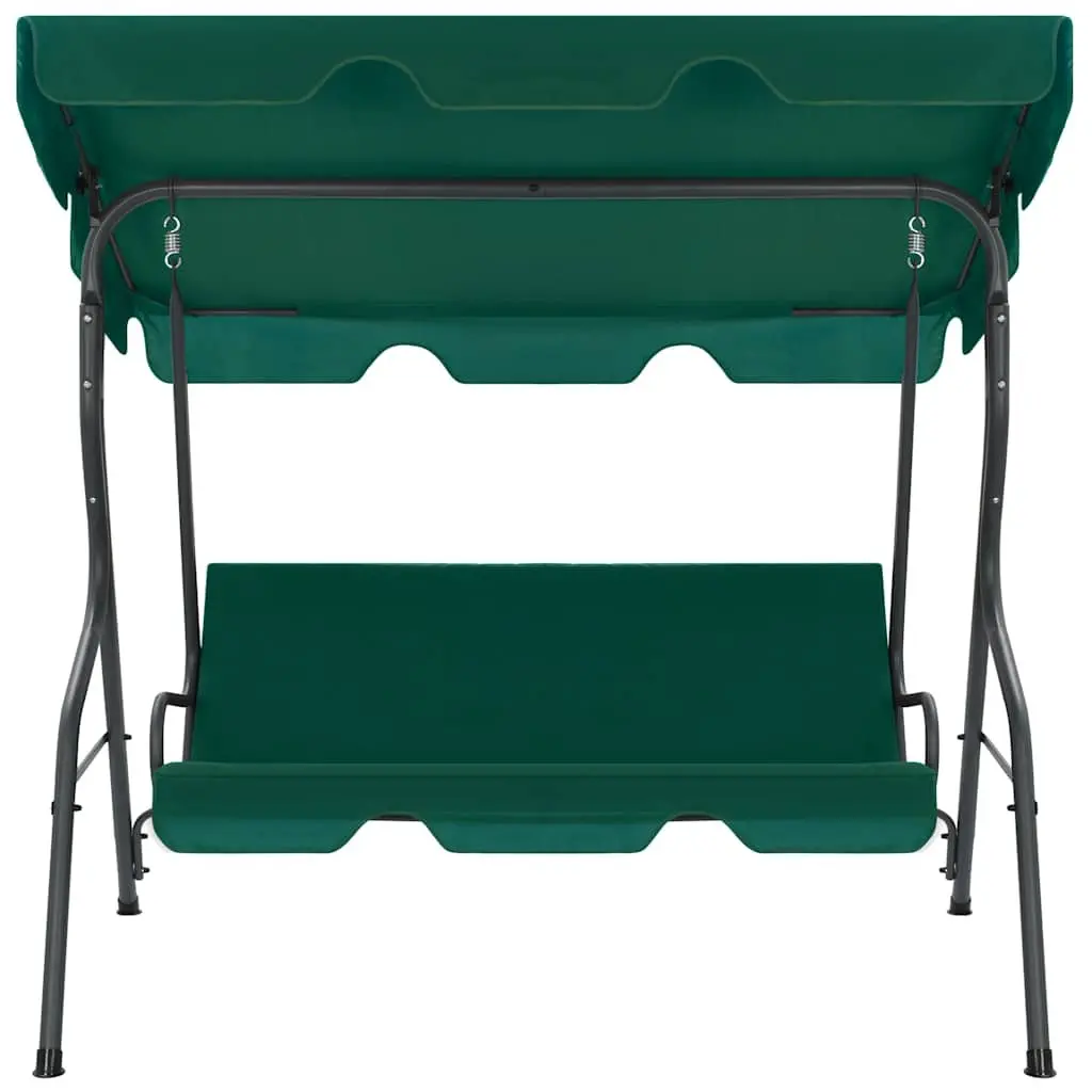 Garden Swing Bench with Canopy Green 170 x 110 x 153 cm