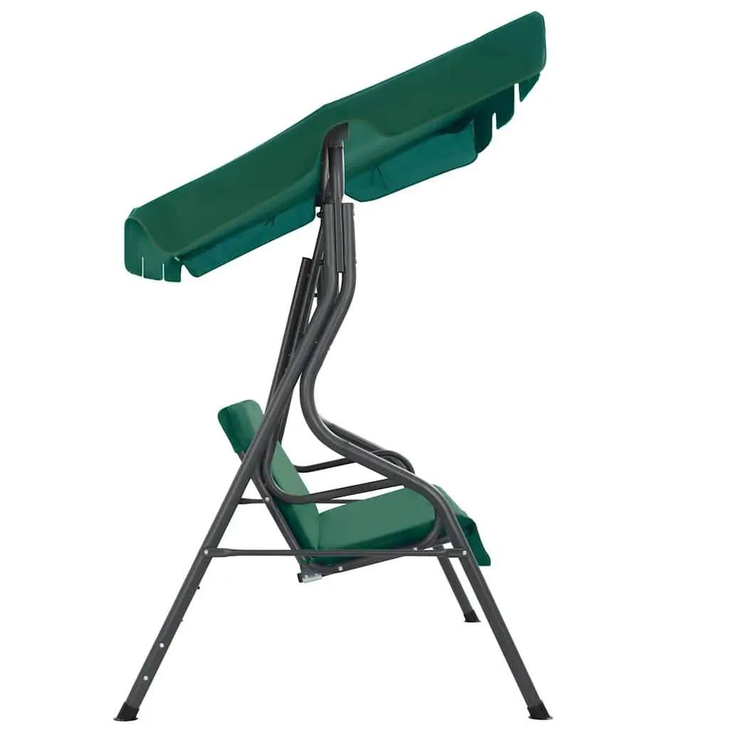 Garden Swing Bench with Canopy Green 170 x 110 x 153 cm