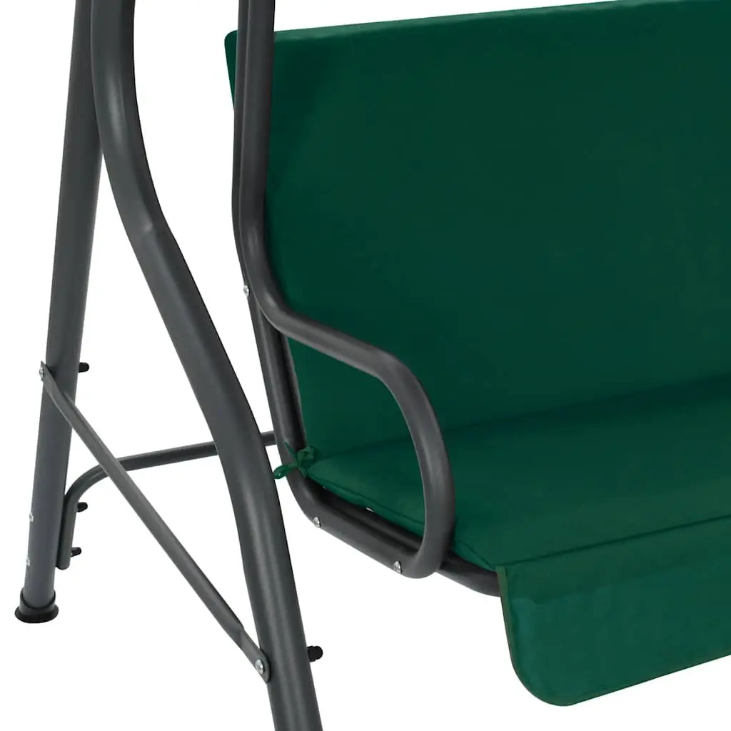 Garden Swing Bench with Canopy Green 170 x 110 x 153 cm