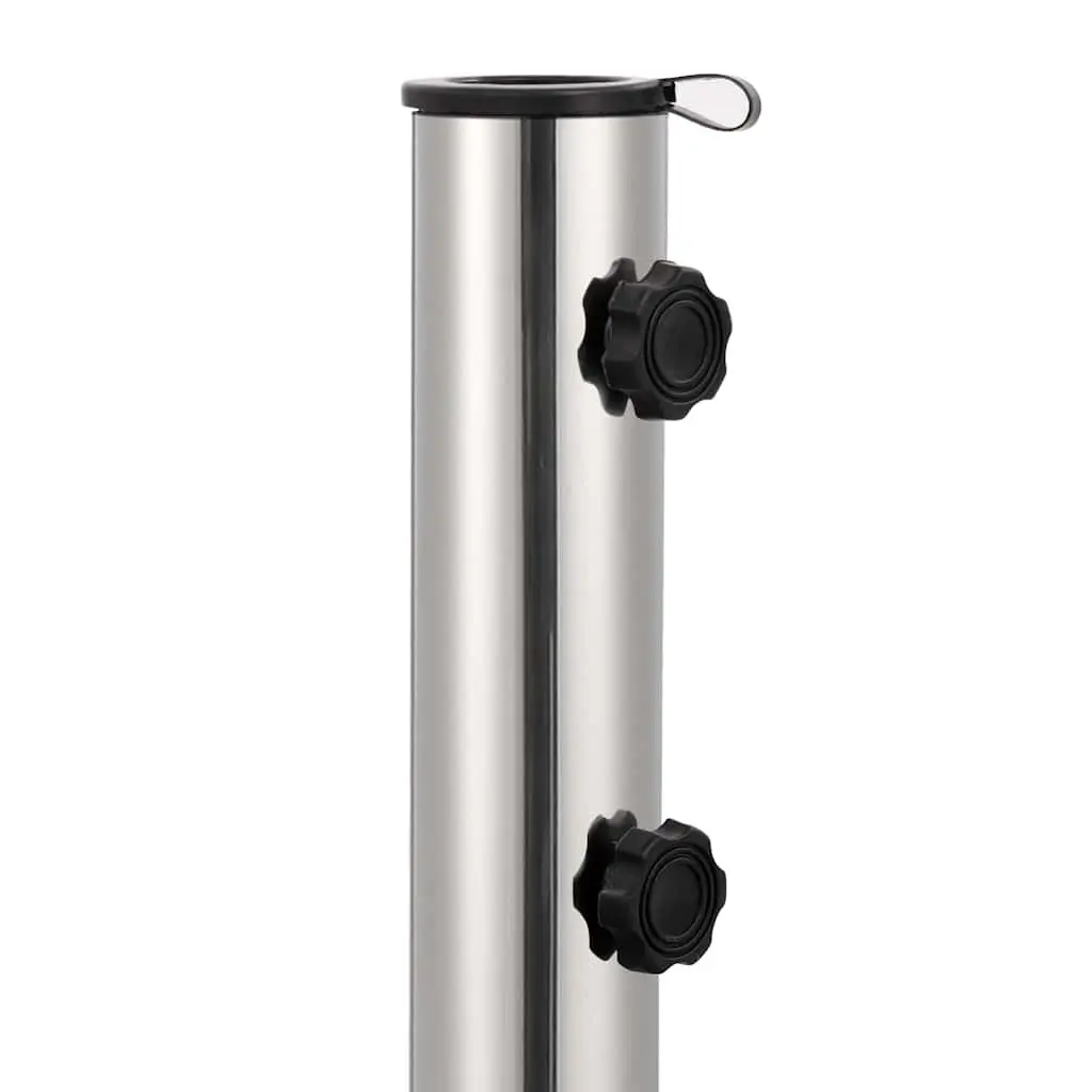 Granite Parasol Base 30kg Round Outdoor Umbrella Stand Grey with Locking Bolts and Castors