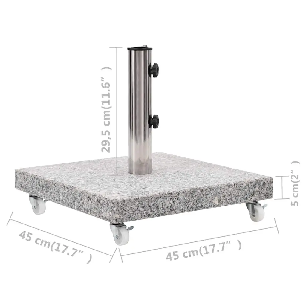 Granite Parasol Base 30kg Square Grey Outdoor Umbrella Holder Weight Plate