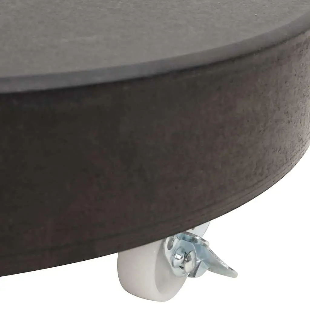 Round Granite Parasol Base 30kg Heavy Duty Outdoor Umbrella Stand Stable Black