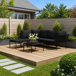 Your Perfect Outdoor Lounge: 6 Piece Set with Cushions