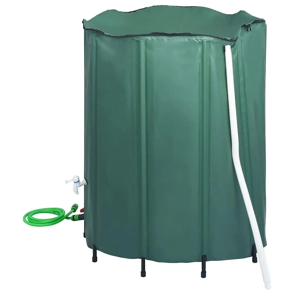 Collapsible Rain Water Tank 1000L Garden Watering Storage Barrel with Spigot