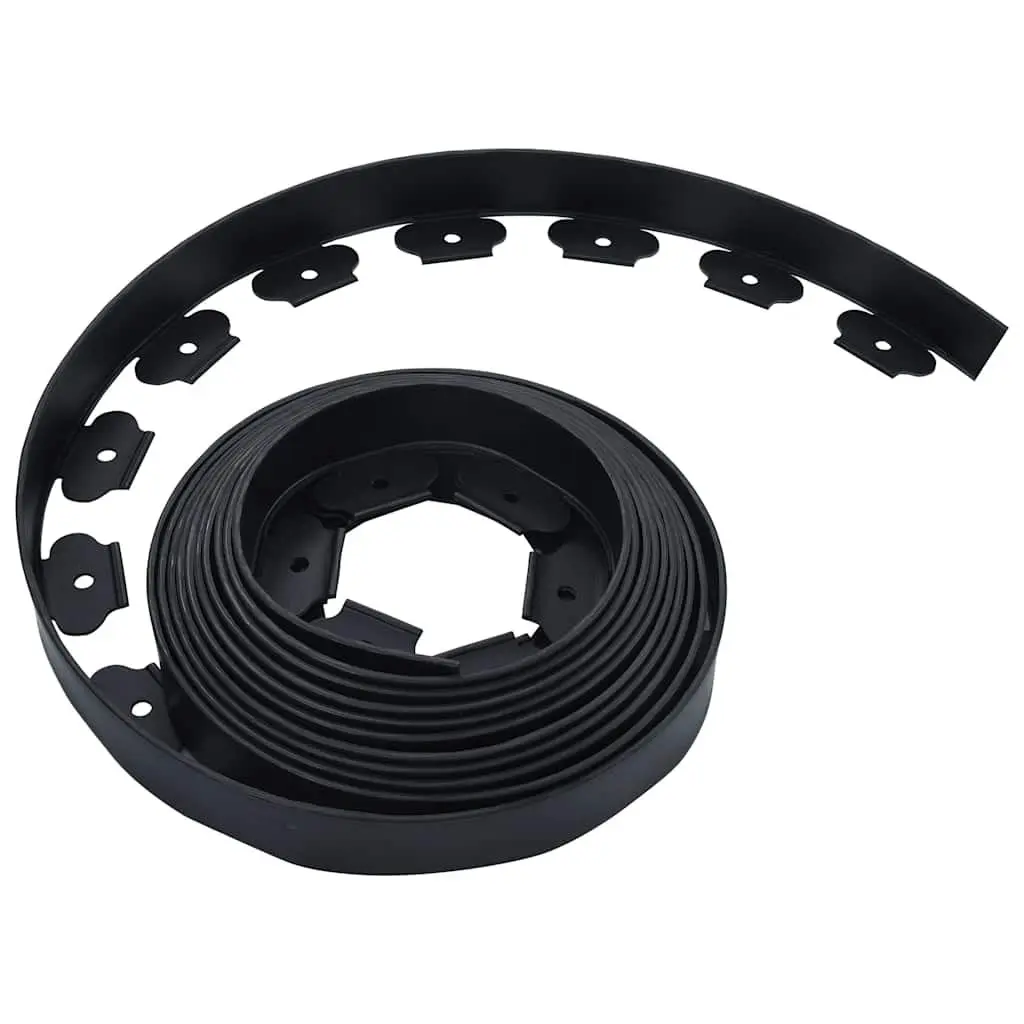Garden Lawn Edging Flexible 10m Black