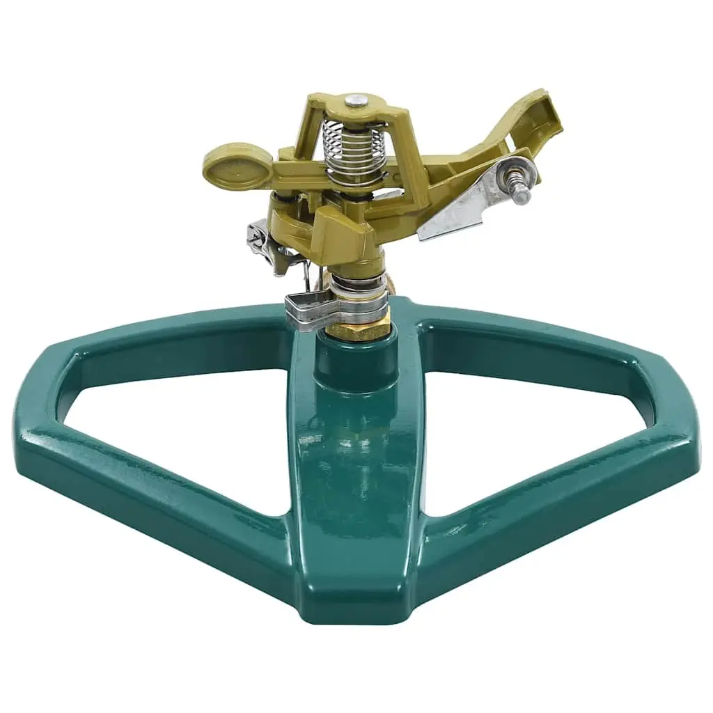 Rotary Sprinkler Metal Base Green Lawn Watering System 21 x 22 x 13 cm
