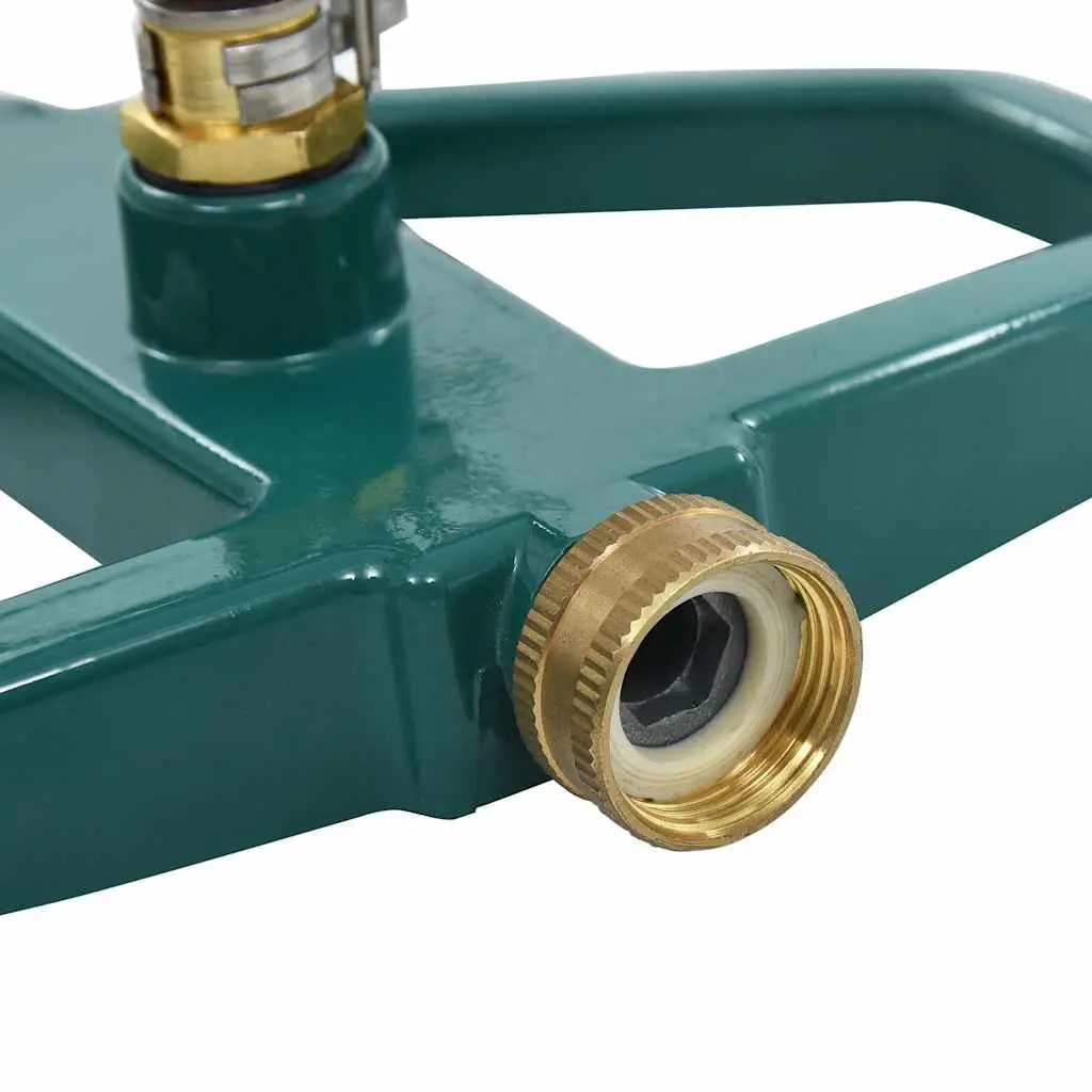 Rotary Sprinkler Metal Base Green Lawn Watering System 21 x 22 x 13 cm