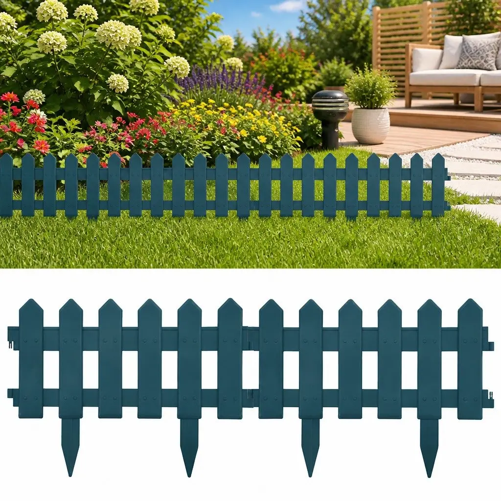 Garden Lawn Edging Borders Green 10m Outdoor Fence Landscaping Edger