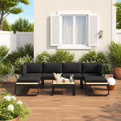 Your New 4-Piece Grey Garden Corner Sofa Set Awaits