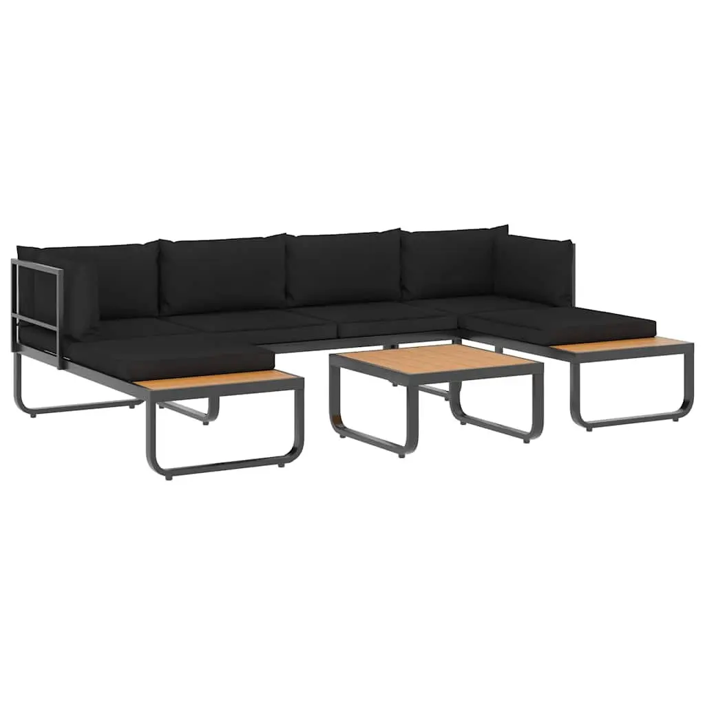 4-Piece Grey Garden Corner Sofa Set
