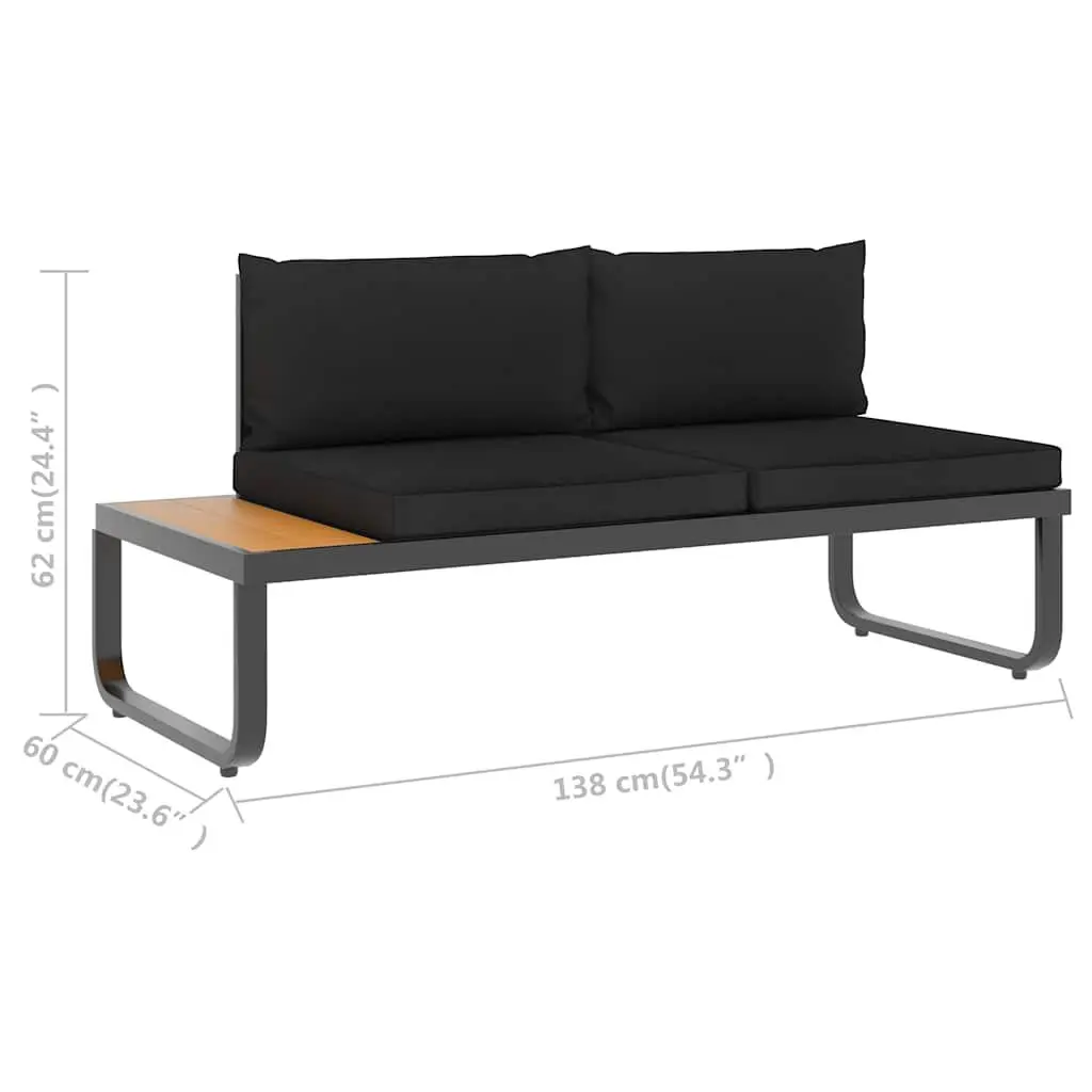 4-Piece Grey Garden Corner Sofa Set