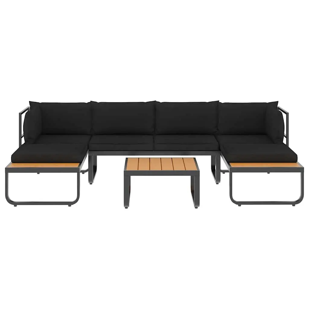 4-Piece Grey Garden Corner Sofa Set