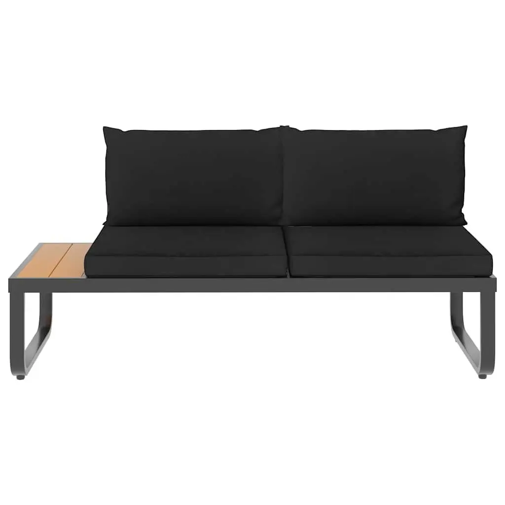 4-Piece Grey Garden Corner Sofa Set