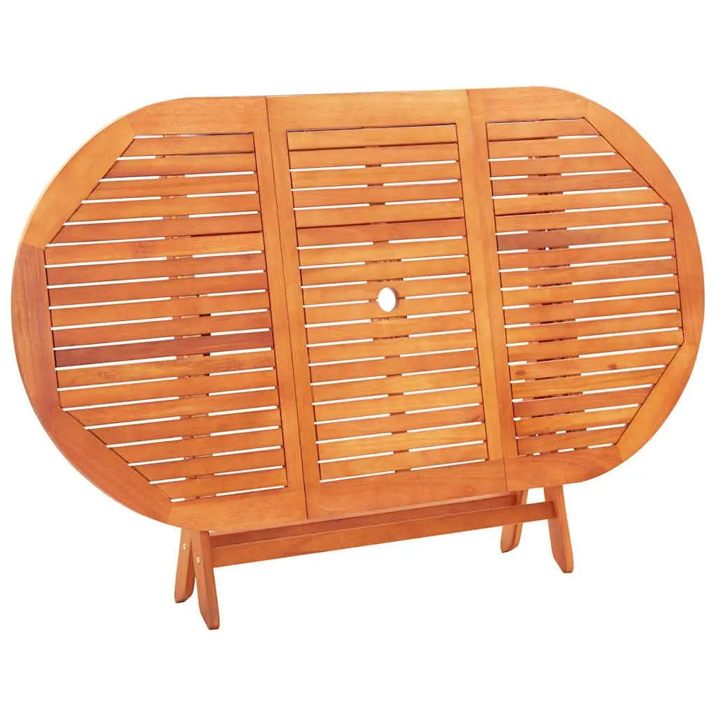 Folding Outdoor Dining Table Solid Eucalyptus Wood 160x85x74cm