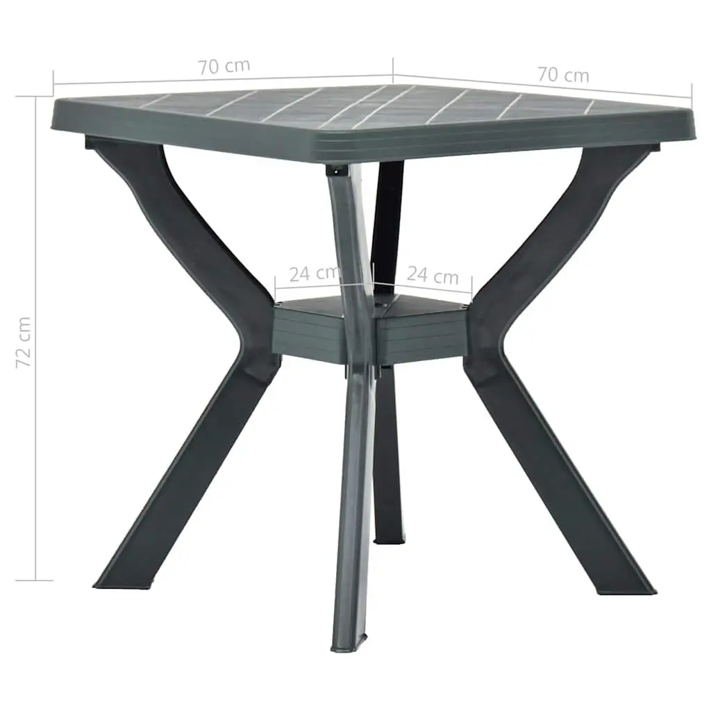 Outdoor Bistro Table 70x70x72cm Garden Patio Dining Weather Resistant Plastic