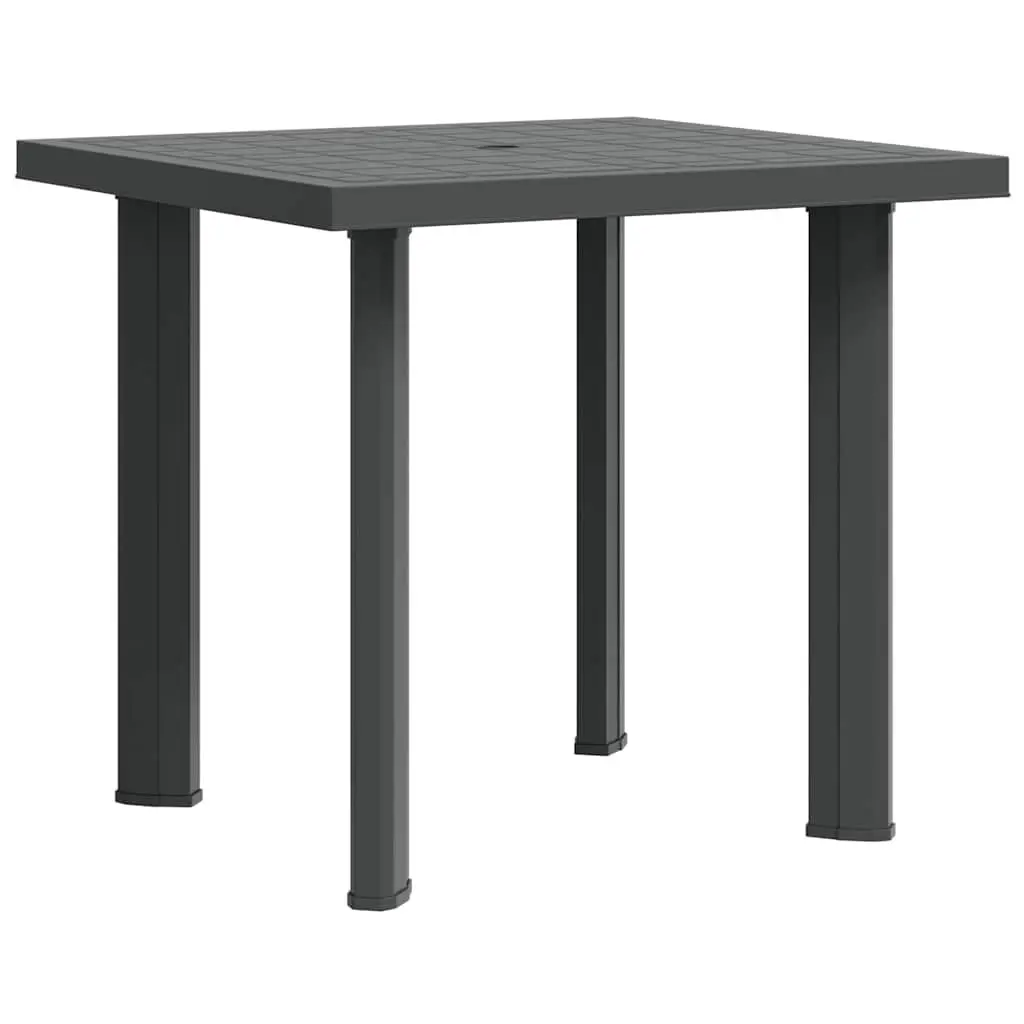 Garden Table Lightweight Plastic Anthracite 80 x 75 x 72 cm