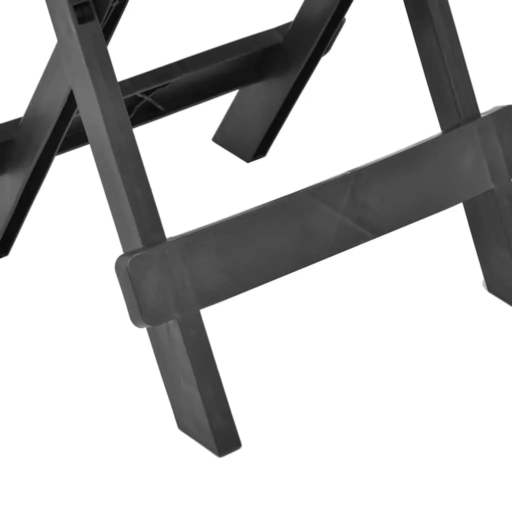 Folding Garden Table Anthracite Outdoor Patio Furniture Slatted Design Portable