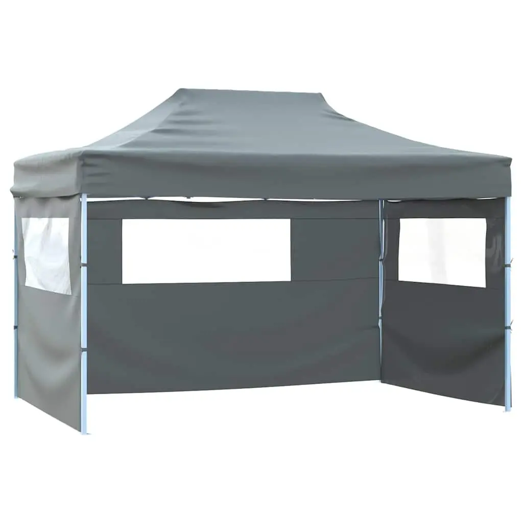 Folding Party Tent UV and Water Resistant 3x4m with 4 Sidewalls and Clear Windows Steel Frame