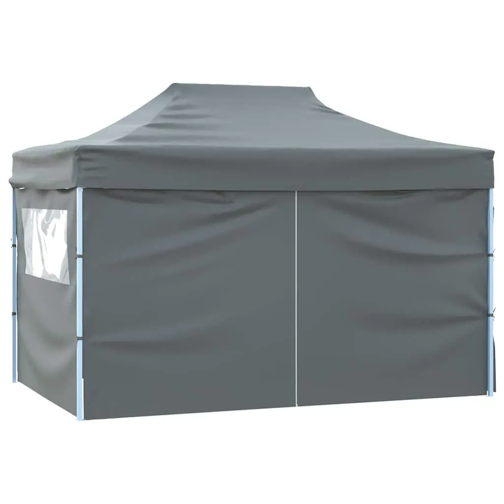 Folding Party Tent UV and Water Resistant 3x4m with 4 Sidewalls and Clear Windows Steel Frame