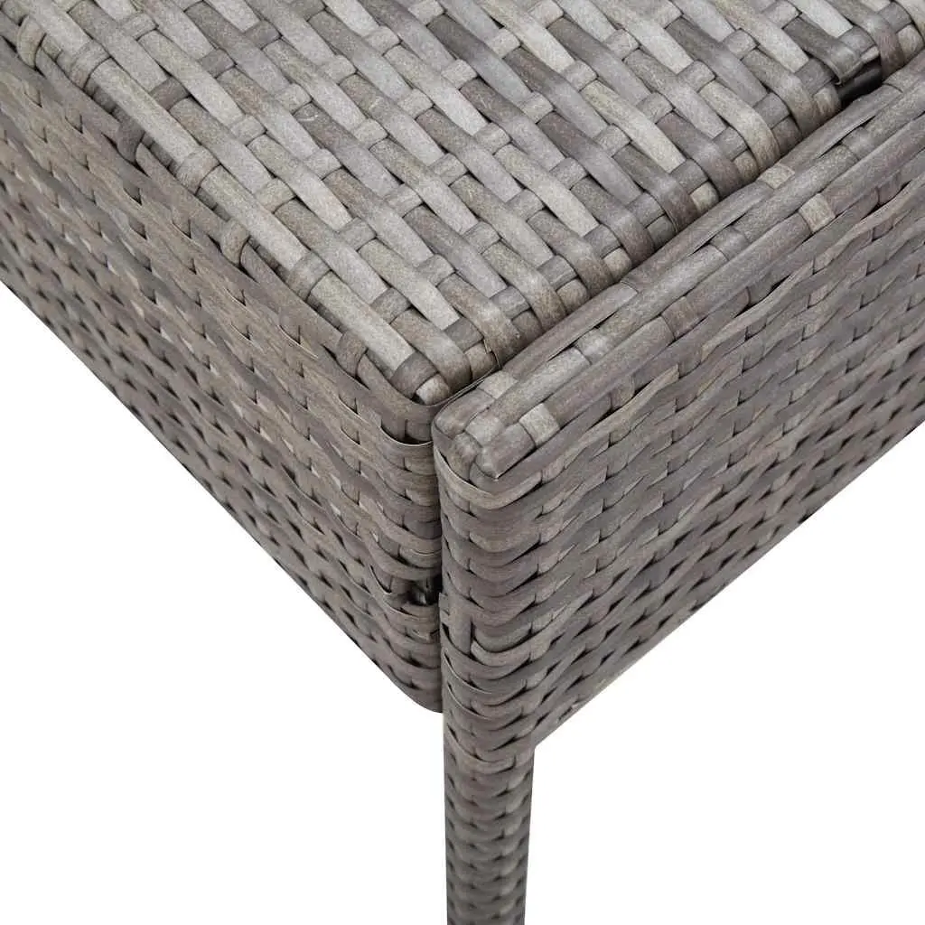 6 Piece Modular Outdoor Lounge Set Grey Rattan Cushions