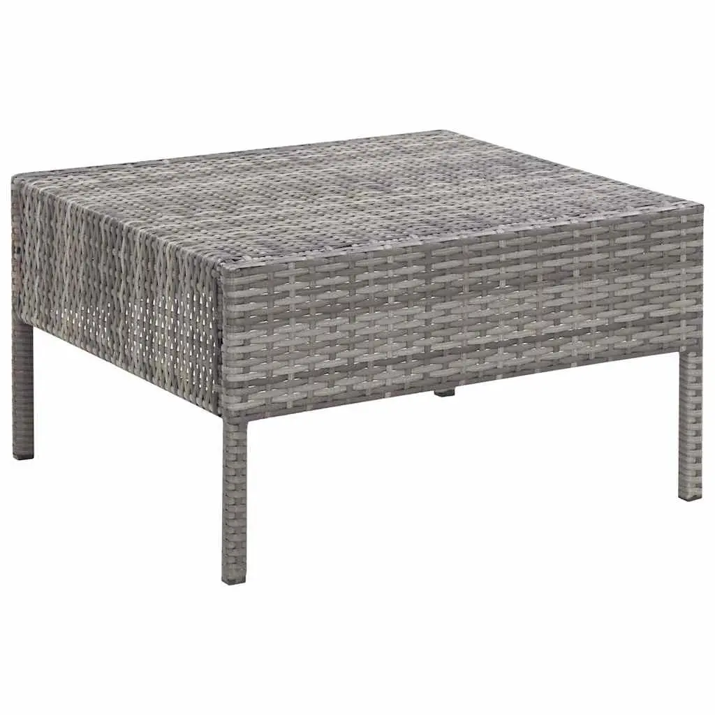 6 Piece Modular Outdoor Lounge Set Grey Rattan Cushions